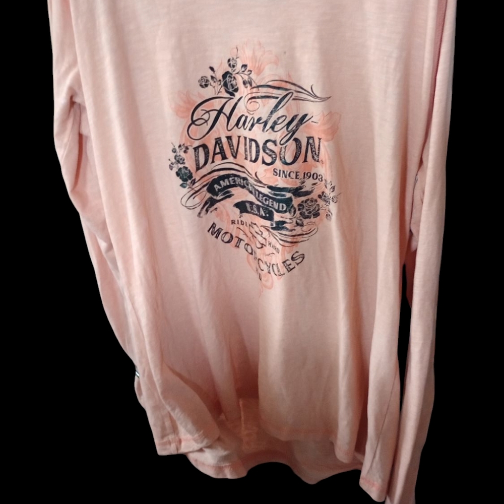 Harley Davidson Pink Long Sleeve Shirt